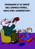 Trinquons &agrave; la sant&eacute; des papys amusants